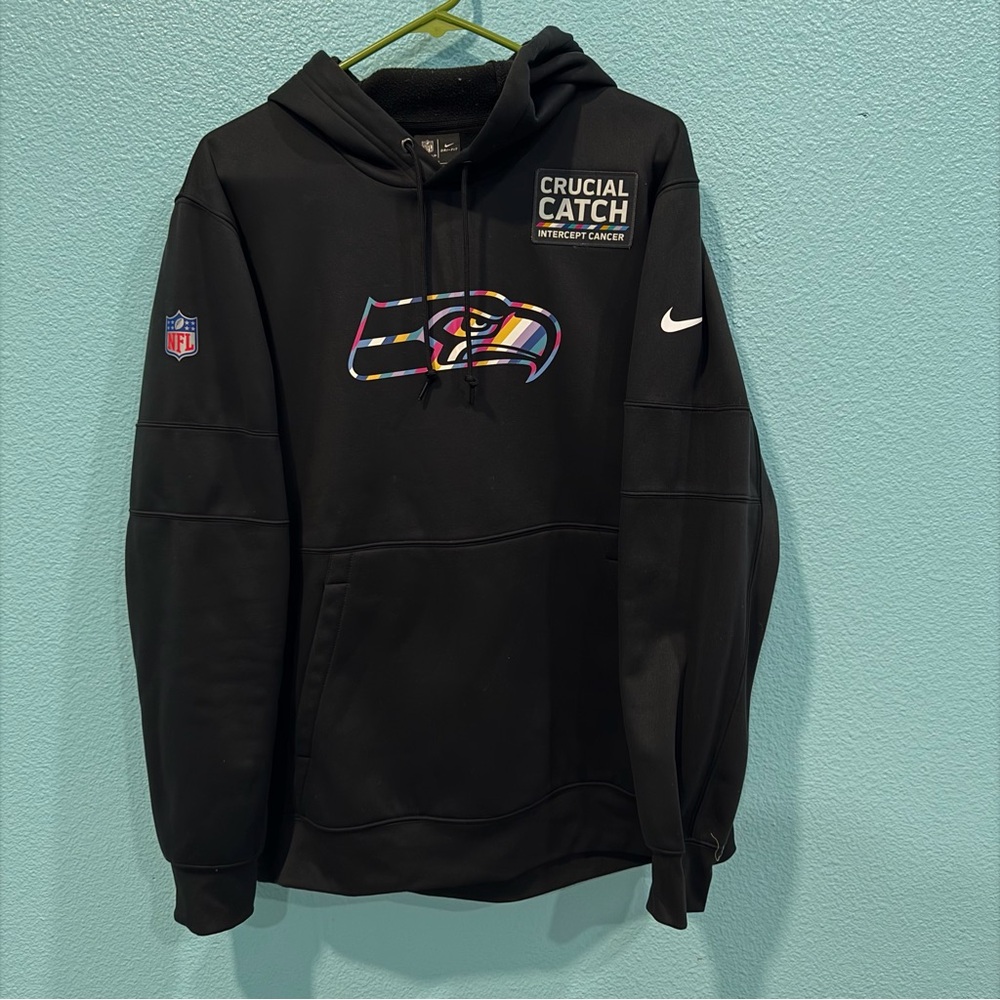 Nike Black Hoodie with Multicolor Logo